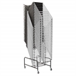 Scranton & Co Tall Black Stacking Chair Plastic Seat and Back 25-Pack with Dolly