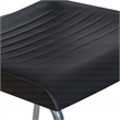 Scranton & Co Tall Black Stacking Chair Plastic Seat and Back 25-Pack with Dolly