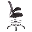 Scranton & Co Mesh Back Drafting Chair with Adjustable Foot Ring and Flip Arms