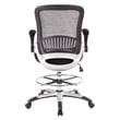 Scranton & Co Mesh Back Drafting Chair with Adjustable Foot Ring and Flip Arms