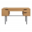 Scranton & Co Executive Desk with Power Port in Natural Scandinavian Finish