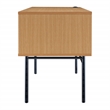 Scranton & Co Executive Desk with Power Port in Natural Scandinavian Finish