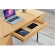 Scranton & Co Executive Desk with Power Port in Natural Scandinavian Finish