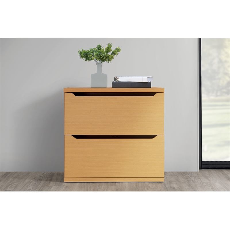 Scranton & Co 2-Drawer Lateral File Cabinet in Natural Scandinavian Finish