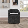 Scranton & Co 360-Degree Swivel Barrel Accent Chair in Midnight Black