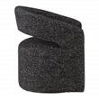 Scranton & Co 360-Degree Swivel Barrel Accent Chair in Midnight Black