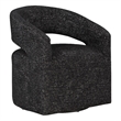 Scranton & Co 360-Degree Swivel Barrel Accent Chair in Midnight Black
