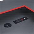 Scranton & Co L-Shape Gaming Desk in Black with RGB LEDs and Wireless Charger