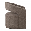 Scranton & Co 360-Degree Swivel Barrel Accent Chair in Brown Fabric