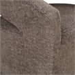 Scranton & Co 360-Degree Swivel Barrel Accent Chair in Brown Fabric