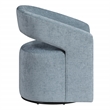 Scranton & Co 360-Degree Swivel Barrel Accent Chair in Sky Blue Fabric