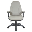 Scranton & Co Ergonomic High Back Office Chair in Gray Faux Leather