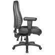 Scranton & Co Ergonomic High Back Executive Chair in Black Faux Leather