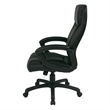 Scranton & Co Black Bonded Leather Executive High Back Office Chair