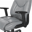 Scranton & Co Charcoal Gray Bonded Leather Executive Chair with Flip Arms