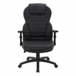 Scranton & Co Black Bonded Leather Executive High Back Chair with Flip Arms