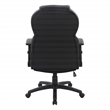 Scranton & Co Black Bonded Leather Executive High Back Chair with Flip Arms