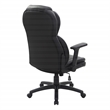 Scranton & Co Black Bonded Leather Executive High Back Chair with Flip Arms