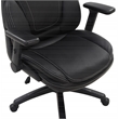 Scranton & Co Black Bonded Leather Executive High Back Chair with Flip Arms