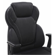 Scranton & Co Black Bonded Leather Executive High Back Chair with Flip Arms