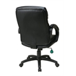 Scranton & Co Black Bonded Leather High Back Executive Chair Padded C-Arms