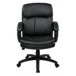 Scranton & Co Black Eco Leather Mid Back Executive Office Chair