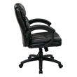 Scranton & Co Black Eco Leather Mid Back Executive Office Chair