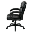 Scranton & Co Black Eco Leather Mid Back Executive Office Chair