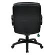 Scranton & Co Black Eco Leather Mid Back Executive Office Chair