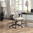 Scranton & Co High Back Executive Office Chair in Taupe Gray Bonded Leather