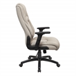 Scranton & Co High Back Executive Office Chair in Taupe Gray Bonded Leather