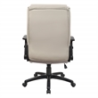 Scranton & Co High Back Executive Office Chair in Taupe Gray Bonded Leather