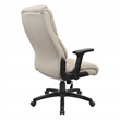 Scranton & Co High Back Executive Office Chair in Taupe Gray Bonded Leather