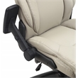 Scranton & Co High Back Executive Office Chair in Taupe Gray Bonded Leather