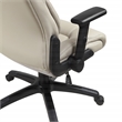 Scranton & Co High Back Executive Office Chair in Taupe Gray Bonded Leather