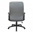 Scranton & Co High Back Executive Office Chair in Charcoal Gray Bonded Leather