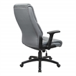 Scranton & Co High Back Executive Office Chair in Charcoal Gray Bonded Leather