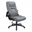 Scranton & Co High Back Executive Office Chair in Charcoal Gray Bonded Leather