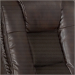 Scranton & Co Executive Office Chair in Espresso Leather with Cocoa Flip Arms