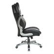 Scranton & Co High Back Executive Office Chair in Black Bonded Leather Flip Arms