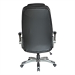 Scranton & Co High Back Executive Office Chair in Black Bonded Leather Flip Arms