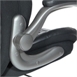 Scranton & Co High Back Executive Office Chair in Black Bonded Leather Flip Arms