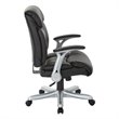 Scranton & Co Bonded Leather Executive Chair in Silver and Black Finish