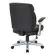 Scranton & Co Bonded Leather Executive Chair in Silver and Black Finish
