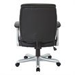 Scranton & Co Bonded Leather Executive Chair in Silver and Black Finish