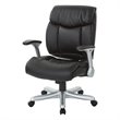 Scranton & Co Bonded Leather Executive Chair in Silver and Black Finish