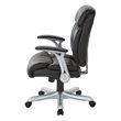 Scranton & Co Bonded Leather Executive Chair in Silver and Black Finish