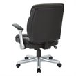 Scranton & Co Bonded Leather Executive Chair in Silver and Black Finish