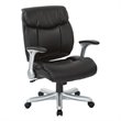 Scranton & Co Bonded Leather Executive Chair in Silver and Black Finish