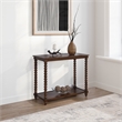 Scranton & Co Wood Foyer Table in Dark Walnut with Open Shelf Storage